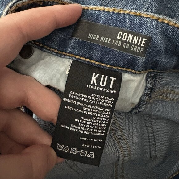 Kut From The Kloth Women 2 Connie Ab Fab High Waist Frayed Crop Skinny Jeans - Picture 12 of 12